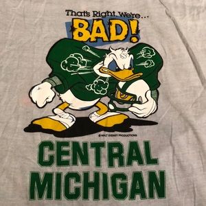 Central Michigan Donald Duck Disney Shirt Vintage